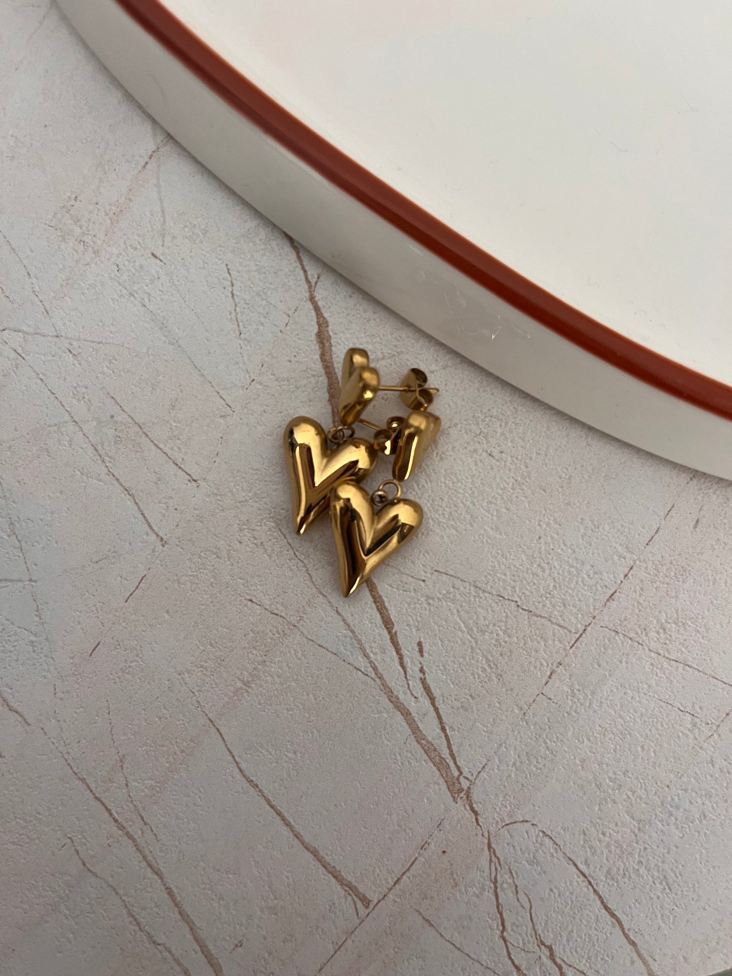 Gold-Tone Hoop Earrings – Stainless Steel, Anti-Tarnish