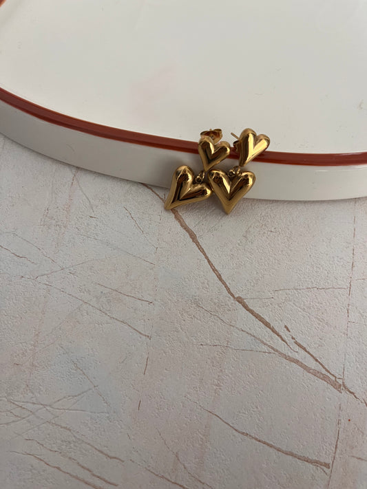 Gold-Tone Hoop Earrings – Stainless Steel, Anti-Tarnish
