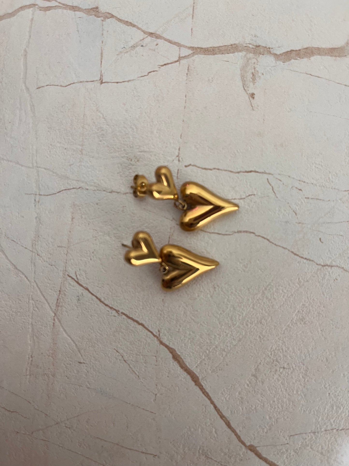 Gold-Tone Hoop Earrings – Stainless Steel, Anti-Tarnish